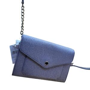 Kate Spade Glitter Fabric Lilac flap crossbody